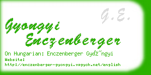 gyongyi enczenberger business card